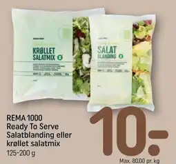REMA 1000 Rema 1000 ready to serve salatblanding eller krøllet salatmix tilbud