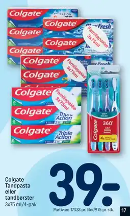 REMA 1000 Colgate tandpasta eller tandbørster tilbud