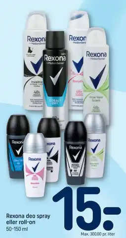 REMA 1000 Rexona deo spray eller roll-on tilbud