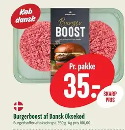 Min Købmand Burgerboost af Dansk Oksekød tilbud