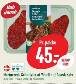 Min Købmand Marinerede Schnitzler af Yderlår af Dansk Kalv tilbud