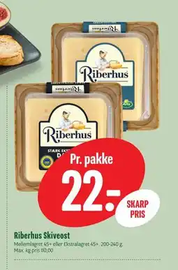 Min Købmand Riberhus Skiveost tilbud