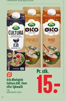 Min Købmand Arla Økologisk Cultura A38, Ymer eller Tykmælk tilbud
