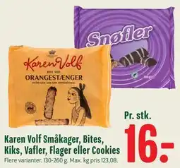 Min Købmand Karen Volf Småkager, Bites, Kiks, Vafler, Flager eller Cookies tilbud
