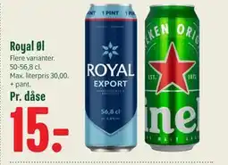 Min Købmand Royal Øl tilbud