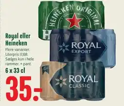 Min Købmand Royal eller Heineken tilbud