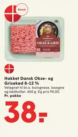 SPAR Hakket Dansk Okse- og Grisekød 8-12 % tilbud
