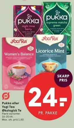 SPAR Pukka eller Yogi Tea Økologisk Te tilbud