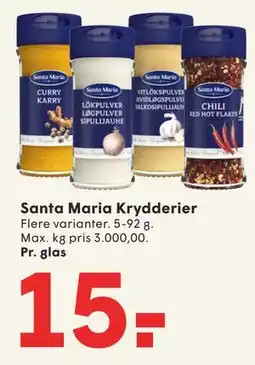 SPAR Santa Maria Krydderier tilbud