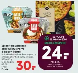 SPAR Spicefield Asia Box eller Gestus Porre & Bacon Tærte tilbud