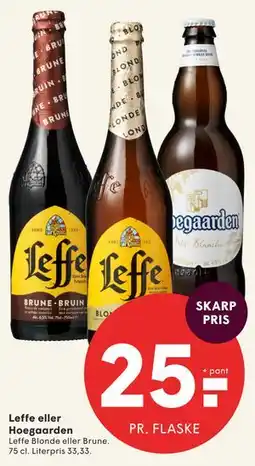SPAR Leffe eller Hoegaarden tilbud