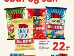 SPAR Kims Chips eller Snacks +50% tilbud