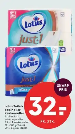 SPAR Lotus Toiletpapir eller Køkkenruller tilbud