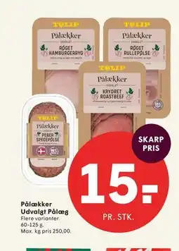 SPAR Pålækker Udvalgt Pålæg tilbud