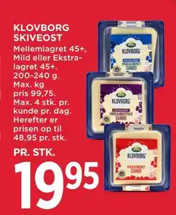 MENY KLOVBORG SKIVEOST tilbud
