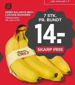 MENY GRØN BALANCE ØKOLOGISKE BANANER tilbud