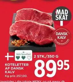 MENY KOTELETTER AF DANSK KALV tilbud