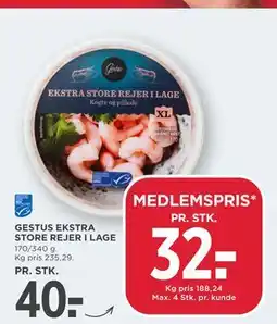 MENY GESTUS EKSTRA STORE REJER I LAGE tilbud