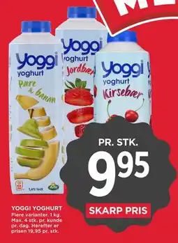 MENY YOGGI YOGHURT tilbud