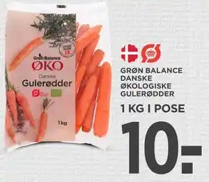 MENY GRØN BALANCE DANSKE ØKOLOGISKE GULERØDDER tilbud
