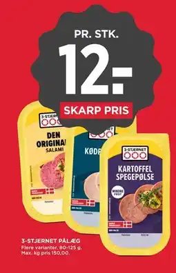MENY 3-STJERNET PÅLÆG tilbud