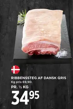 MENY RIBBENSSTEG AF DANSK GRIS tilbud
