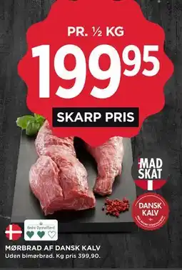 MENY MØRBRAD AF DANSK KALV tilbud