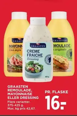 MENY GRAASTEN REMOULADE, MAYONNAISE ELLER DRESSING tilbud