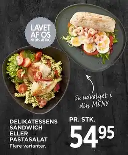 MENY DELIKATESSENS SANDWICH ELLER PASTASALAT tilbud