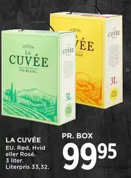 MENY LA CUVÉE tilbud