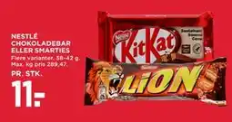 MENY NESTLÉ CHOKOLADEBAR ELLER SMARTIES tilbud