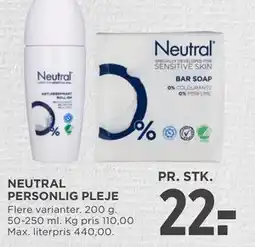 MENY NEUTRAL PERSONLIG PLEJE tilbud