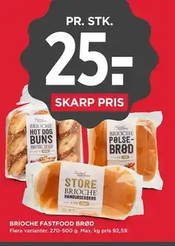 MENY BRIOCHE FASTFOOD BRØD tilbud