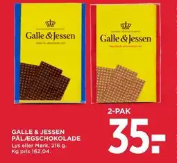 MENY GALLE & JESSEN PÅLÆGSCHOKOLADE tilbud