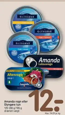 REMA 1000 Amanda rogn eller Glyngøre tun tilbud