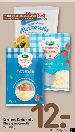 REMA 1000 Karolines Køkken eller Cheasy mozzarella tilbud