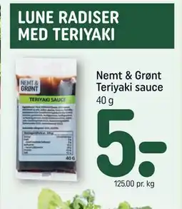 REMA 1000 Nemt & Grønt Teriyaki sauce tilbud