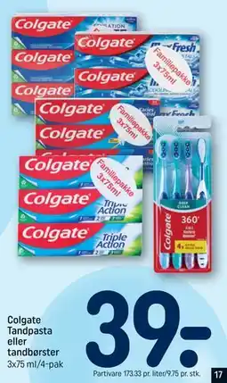 REMA 1000 Colgate Tandpasta eller tandbørster tilbud