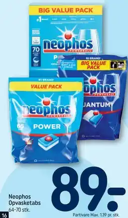 REMA 1000 Neophos Opvasketabs tilbud
