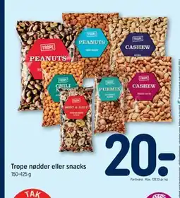 REMA 1000 Trope nødder eller snacks tilbud