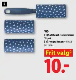 Lidl W5 Soft touch-tøjklemmer tilbud