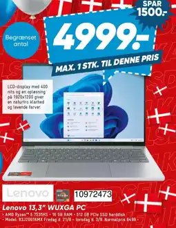 Bilka Lenovo 13,3" WUXGA PC tilbud