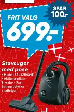 Bilka Bosch støvsuger med pose tilbud