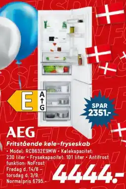 Bilka AEG Fritstående køle-fryseskab tilbud