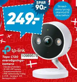 Bilka tp-link Tapo C120 overvågnings-kamera tilbud