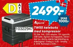 Bilka Alpicool TW55 køleboks med kompressor tilbud