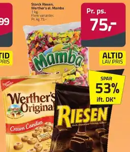 Fleggaard Storck Riesen, Werther's el. Mamba tilbud