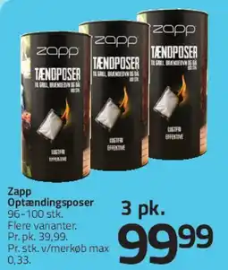 Fleggaard Zapp Tændposer / Tændprodukter tilbud