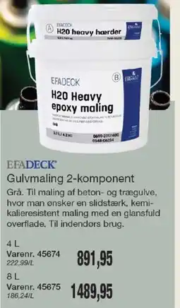 Harald Nyborg EFADECK Gulvmaling 2-komponent tilbud