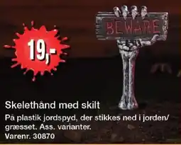 Harald Nyborg Skelethånd med skilt tilbud